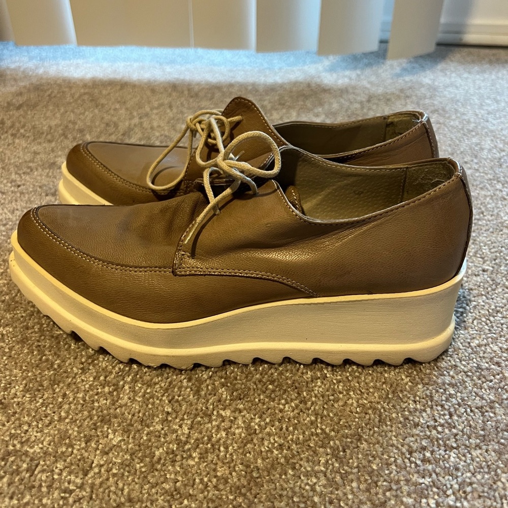 Unlace Made In Italy 🇮🇹 Women Platform Leather Shoes size 6.5